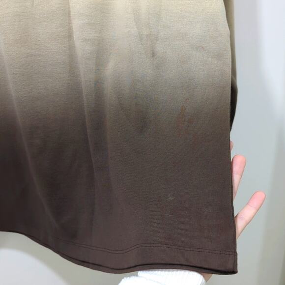 DB Life Dana Buchman Ombre Stone V-Neck 3/4 Sleeve Sweater Top Brown Wmns Sz M - Picture 4 of 8